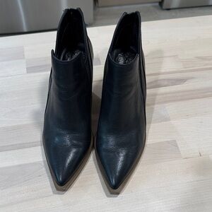 Vince Camputo Black Leather Ankle Boots